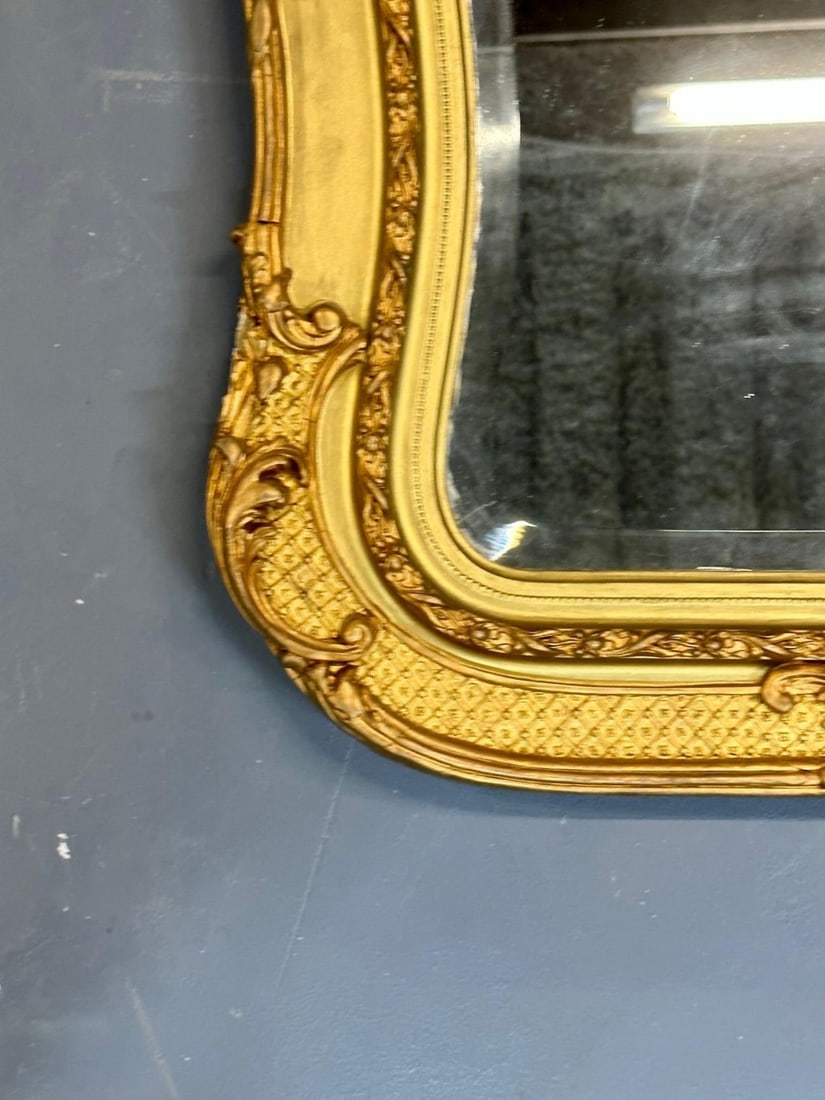 19th/ 20th Century Giltwood Wall / Console / Pier Mirror, Rectangular - 8