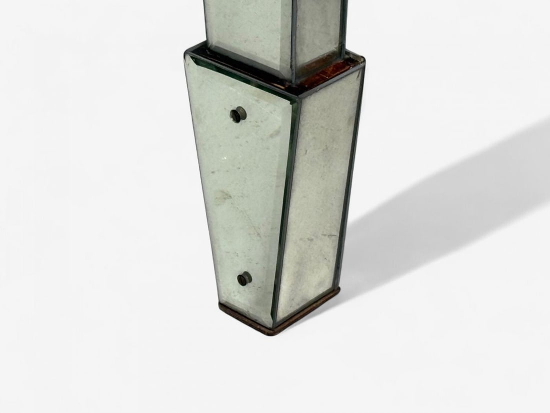 French Art Deco Style, Antique Glass, Painted Wood, Mirrored Console Tables - 12