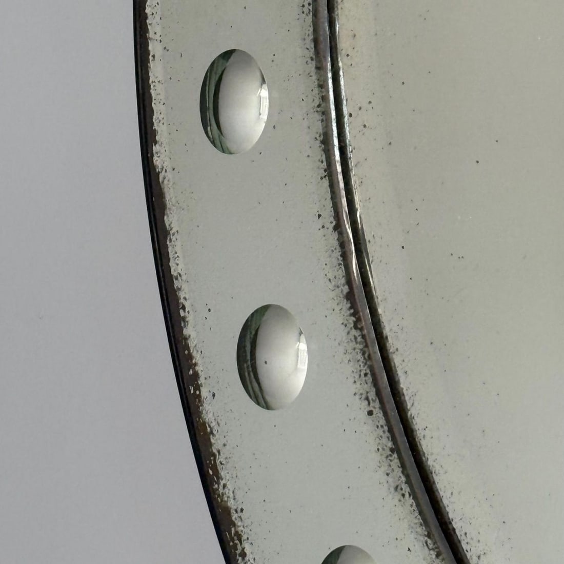 Art Deco Style, Venetian Circular Wall Mirrors, Antiqued Beveled Glass, 21st C. - 7