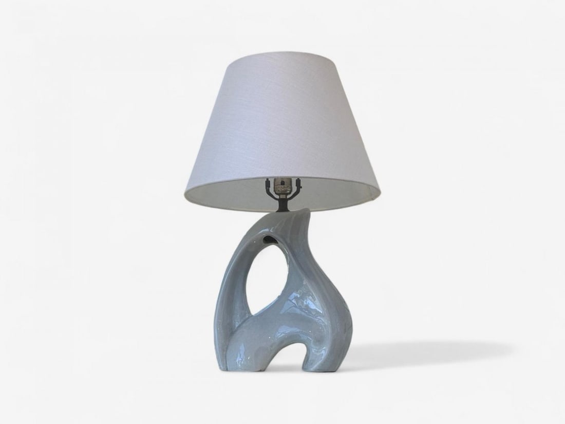 American Modern, Ceramic, Biomorphic Table Lamp, USA, 1960s - 4