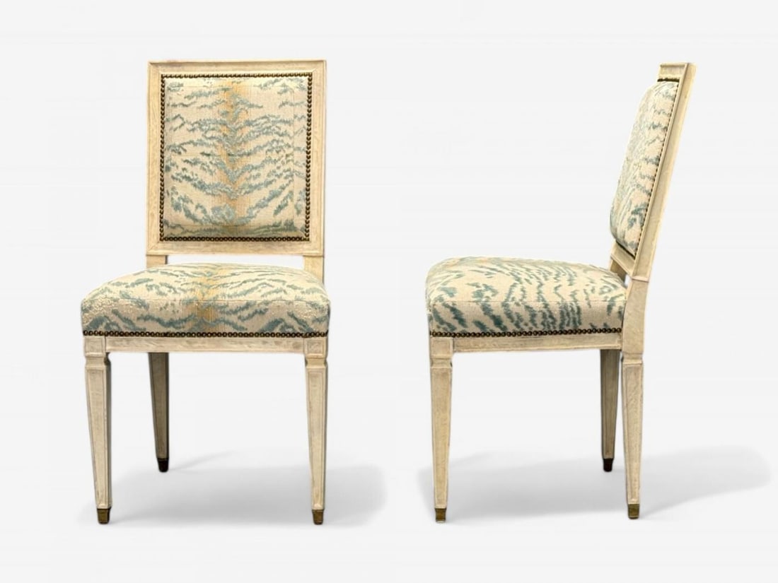 Jean-Michel Frank, Louis XVI Style, Six Dining Chairs, Parchment, France, 1930s - 10