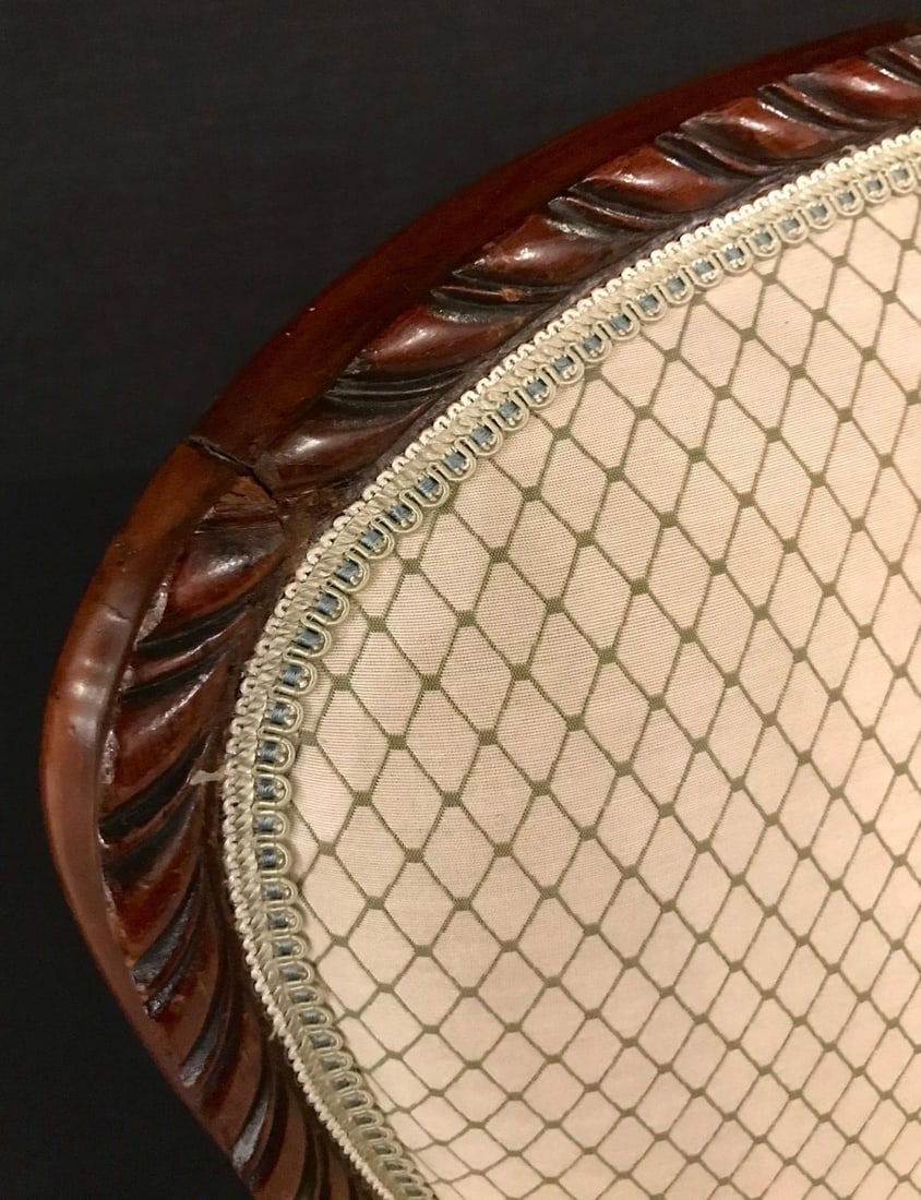 Pair of Louis XV Style Walnut Fauteuils or Bergères in a Scalamandre Fabric - 11