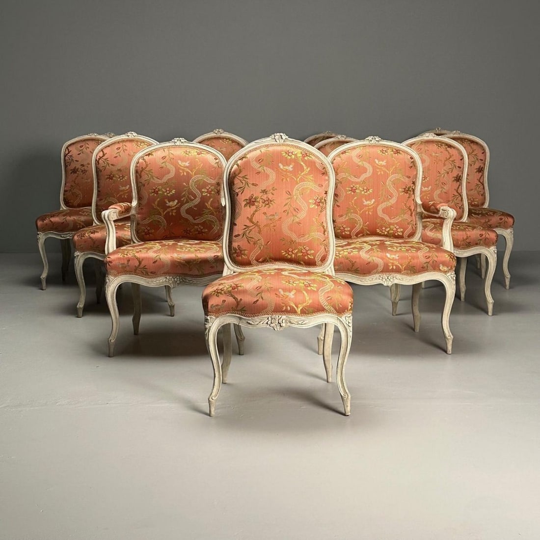 Jean Baptist Cresson, Louis XV, 14 Dining Chairs, France, 18th C., Christies - 3