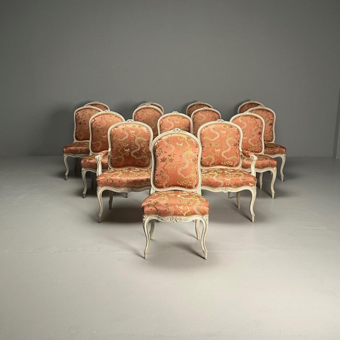 Jean Baptist Cresson, Louis XV, 14 Dining Chairs, France, 18th C., Christies - 5