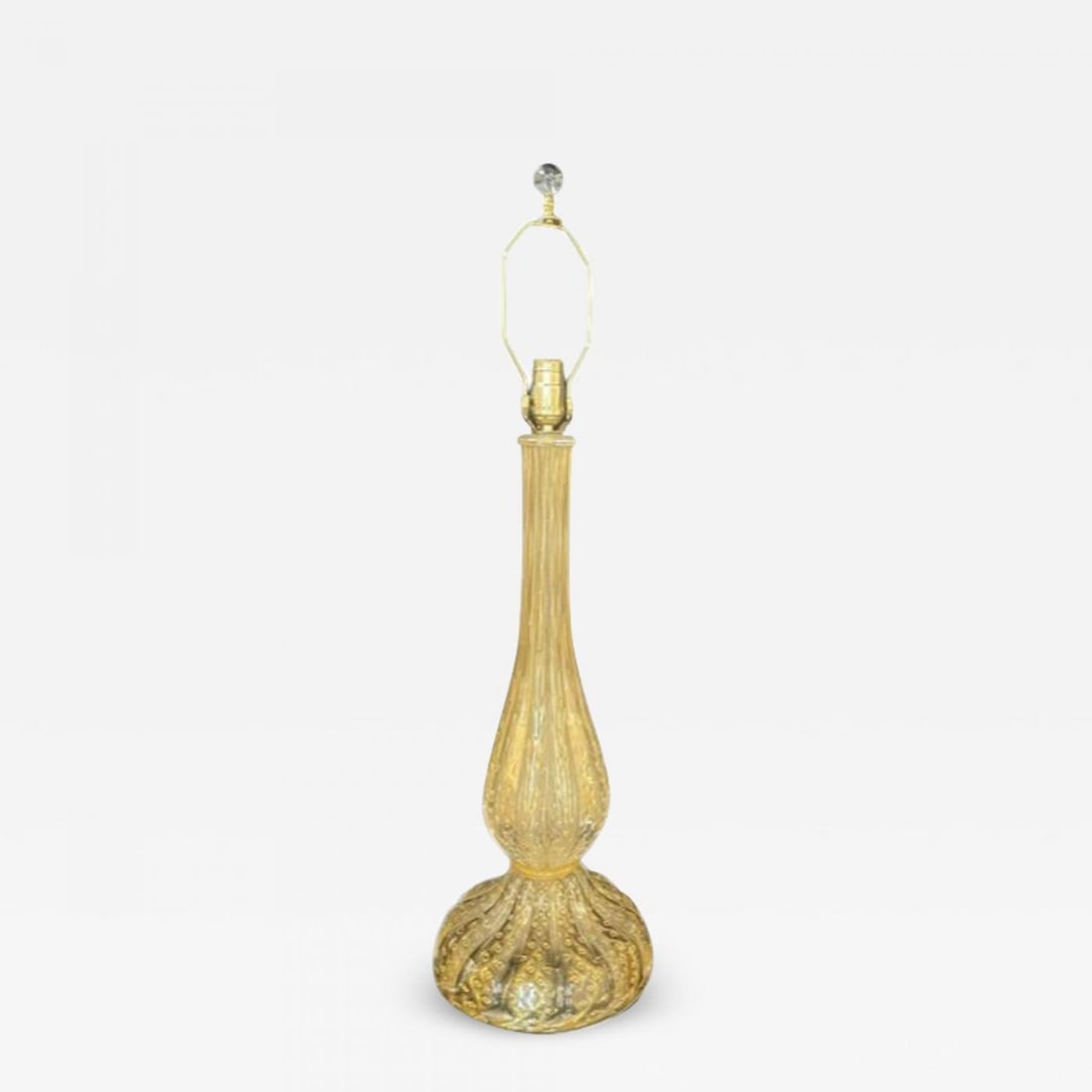 Large Italian Murano Glass Table Lamp, Mid-Century Modern, Barovier Toso Style - 2