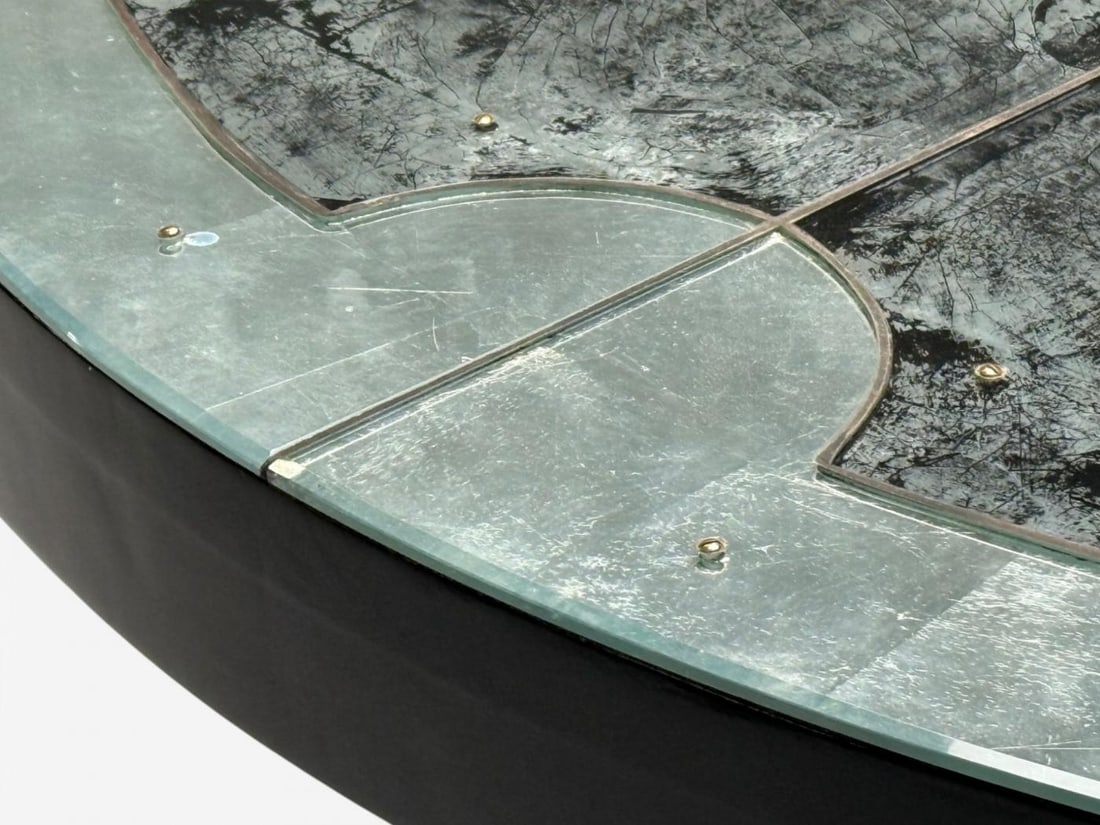 Maison Jansen Style, Hollywood Regency, Eglomise Mirror, Center Table, 20th C - 6