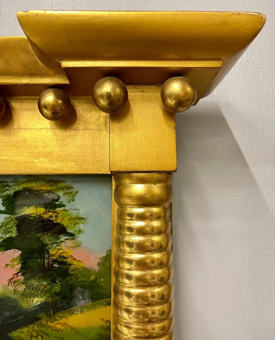 19th Century Federal Eglomise Wall or Table Mirror - 5