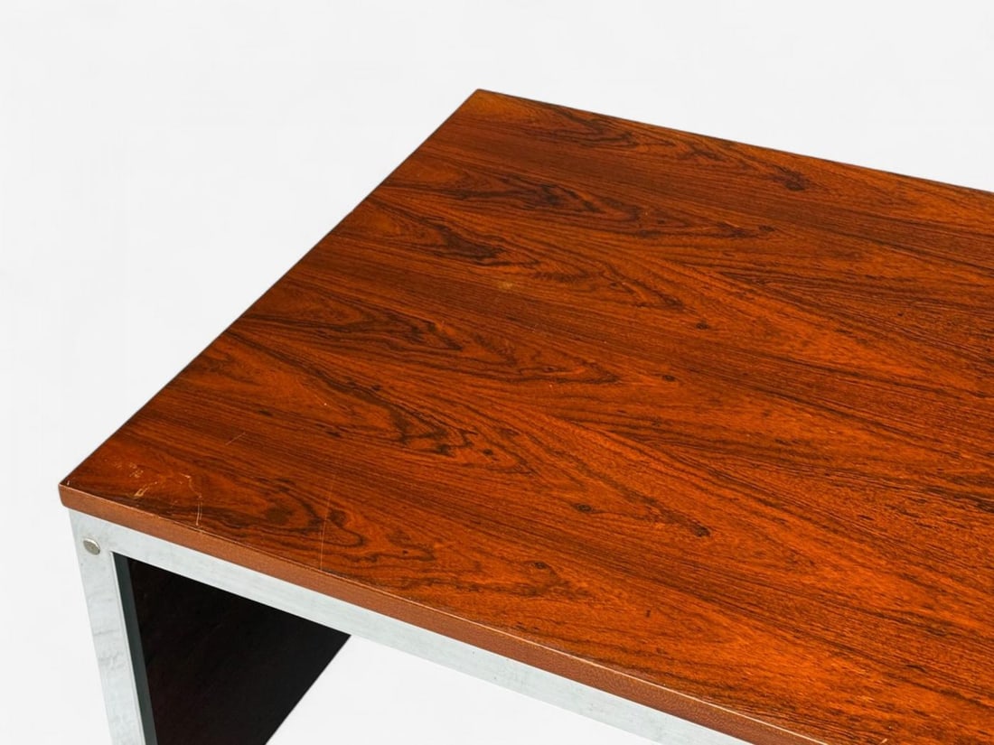 Jean Gillon, Brazilian Modern, Jacaranda, Chrome, Writing Desk, Brazil, 1960s - 6