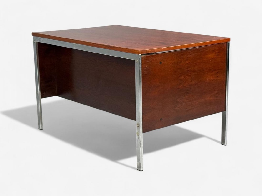 Jean Gillon, Brazilian Modern, Jacaranda, Chrome, Writing Desk, Brazil, 1960s - 9