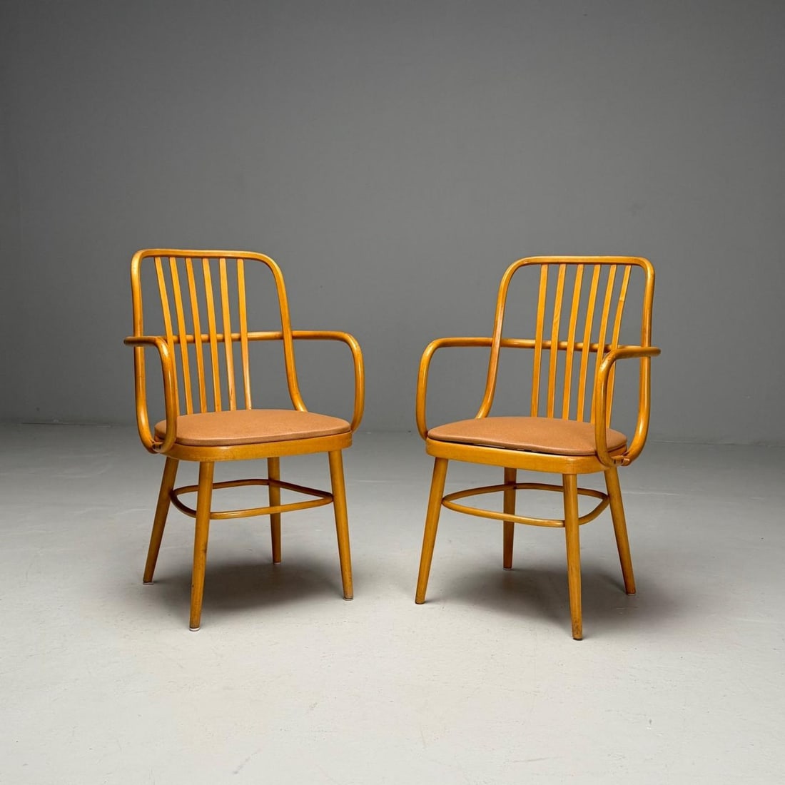 Josef Hoffmann, Ligna, Mid-Century Modern, Bistro Chairs, Czech Republic, 1970s - 9