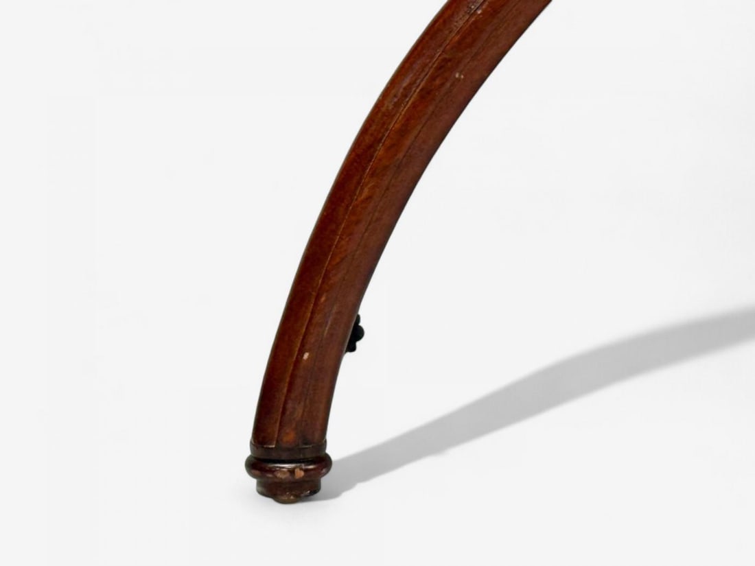 Hollywood Regency Style, Stained Wood, Green Fabric, Benches, USA, 1980s - 12