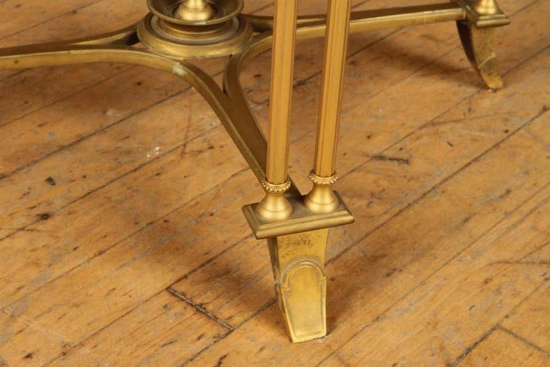 Pair of Bagues Style Gilt Bronze Neoclassical End Tables or Pedestals - 6