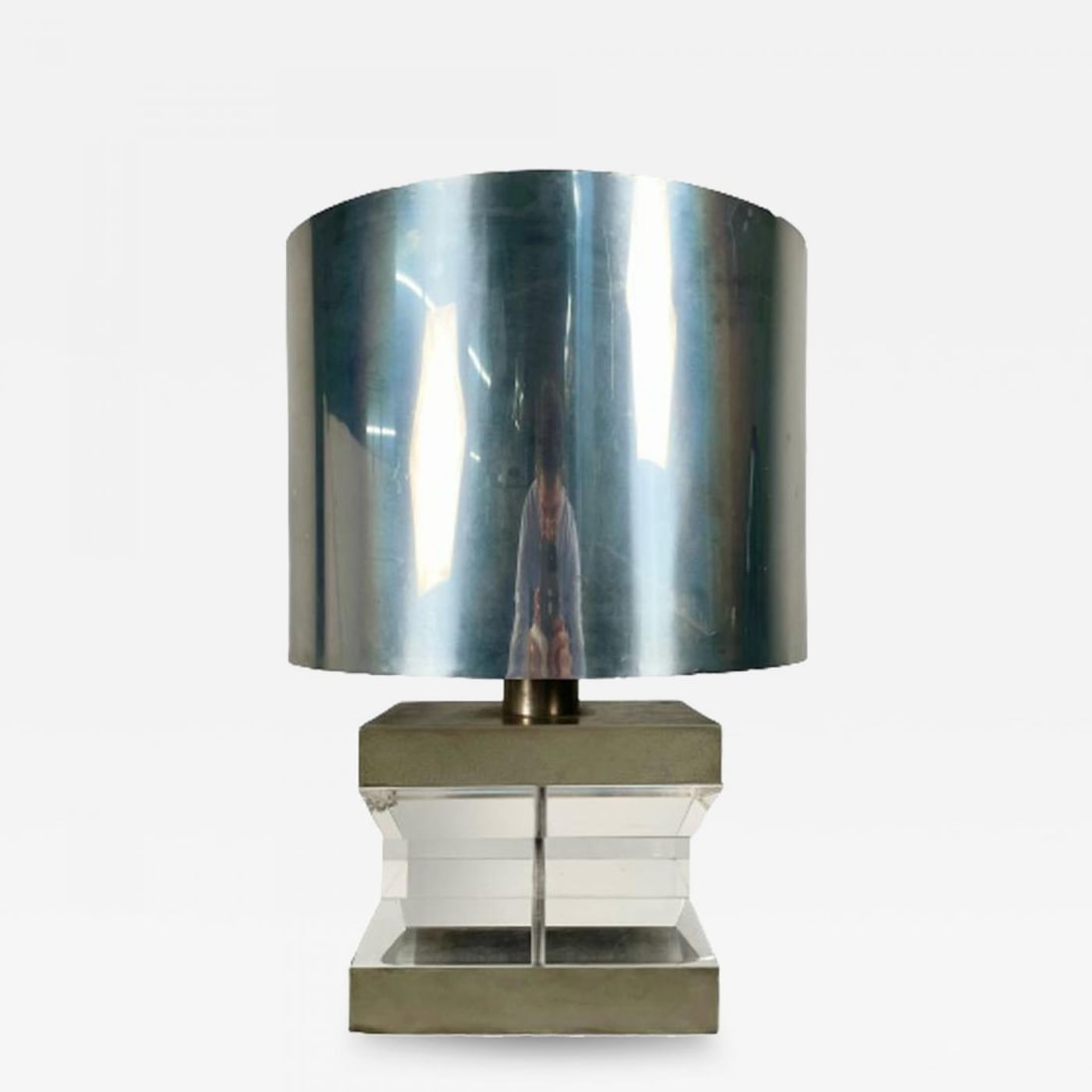 Mid-Century Modern Lucite and Chrome Table / Desk Lamp, Karl Springer Style (1 of 11)