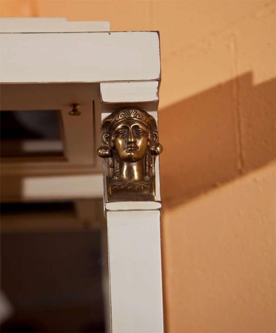 French Empire Style Painted And Parcel Gilt Vanity Dresser by Grosfeld House - 5