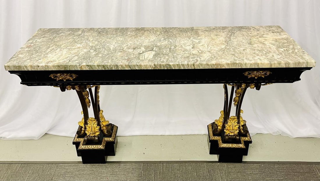 Neoclassical Style Console Table, Refinished, Bronze, Celebrity Provenance - 5