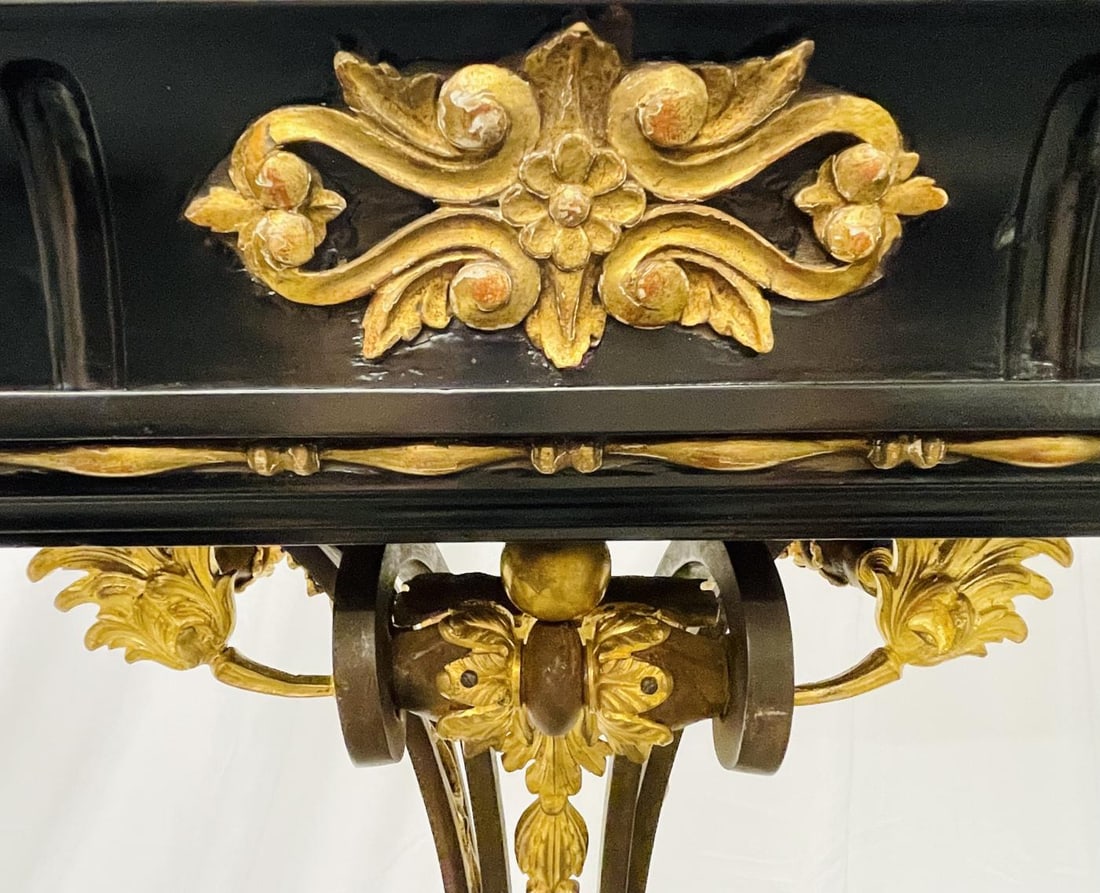 Neoclassical Style Console Table, Refinished, Bronze, Celebrity Provenance - 7