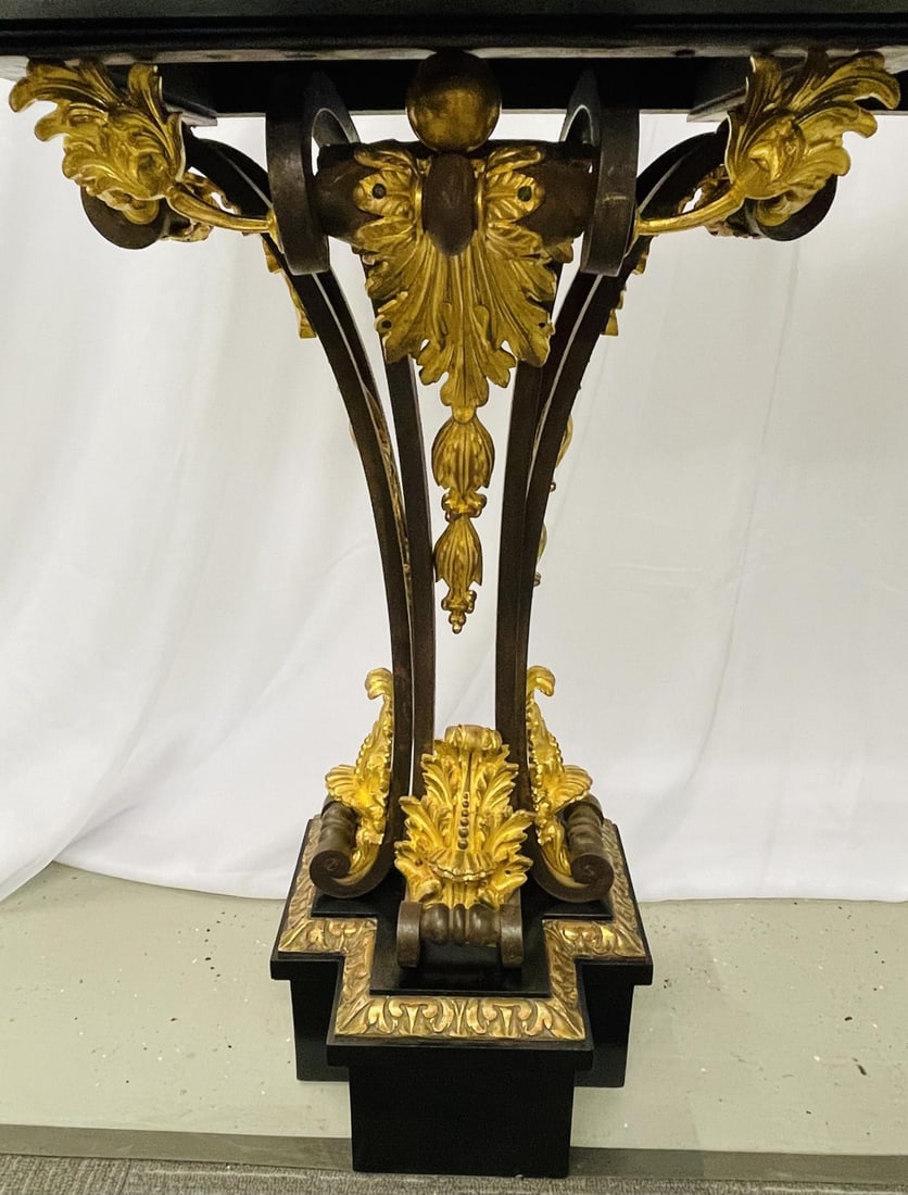 Neoclassical Style Console Table, Refinished, Bronze, Celebrity Provenance - 8
