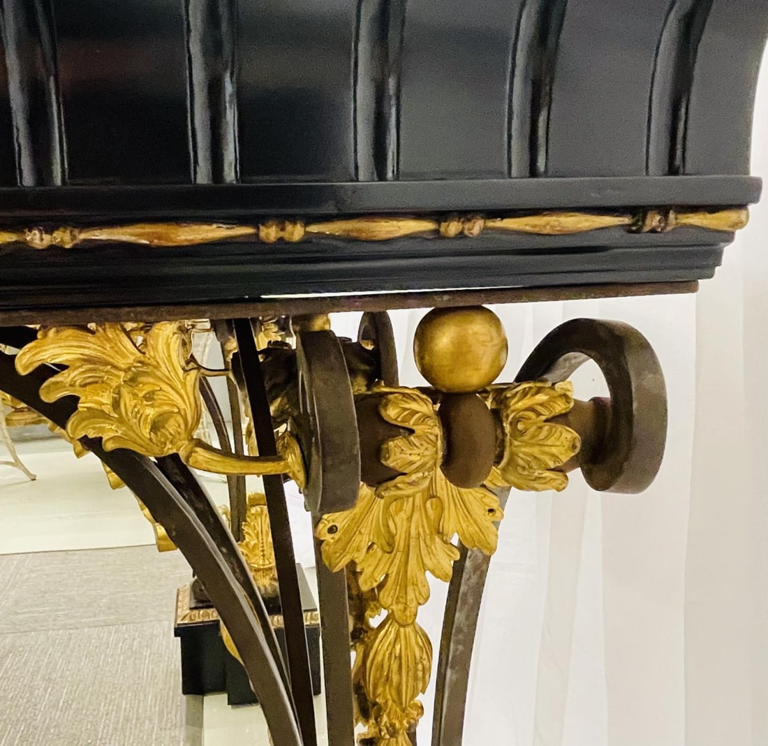 Neoclassical Style Console Table, Refinished, Bronze, Celebrity Provenance - 9