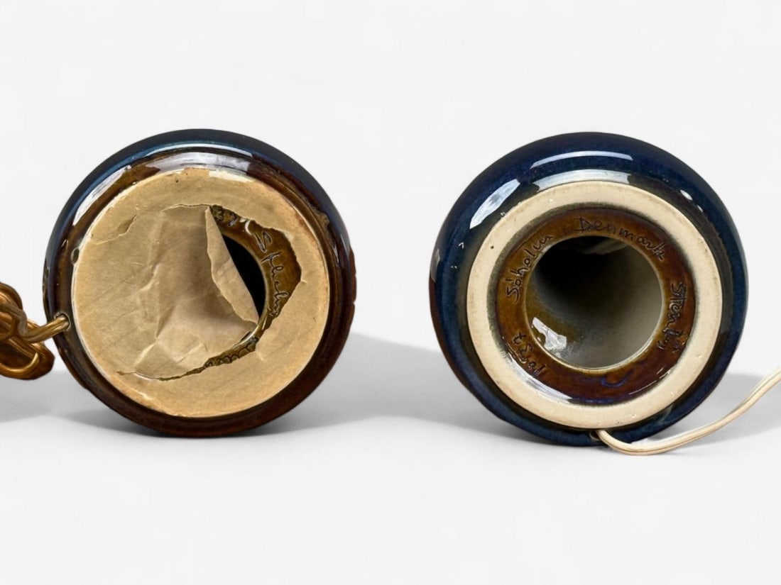 Søholm Stentøj, Glazed Stoneware, Table Lamps, Denmark, 1970s - 12