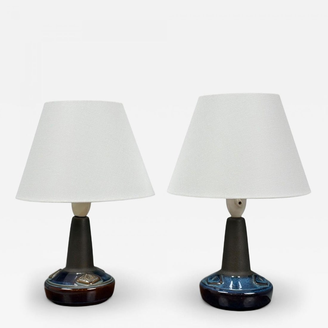 Søholm Stentøj, Glazed Stoneware, Table Lamps, Denmark, 1970s (1 of 12)