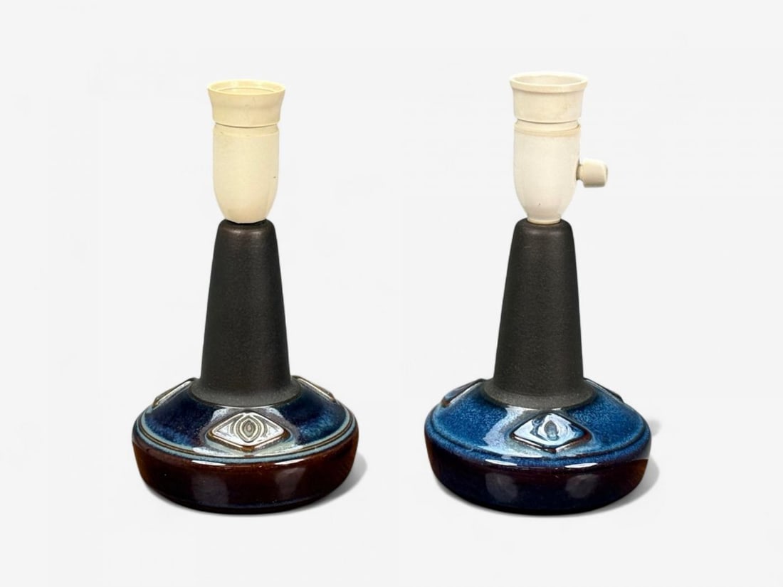 Søholm Stentøj, Glazed Stoneware, Table Lamps, Denmark, 1970s - 5
