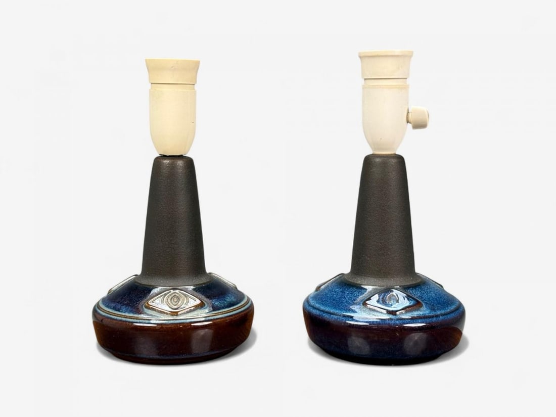 Søholm Stentøj, Glazed Stoneware, Table Lamps, Denmark, 1970s - 9