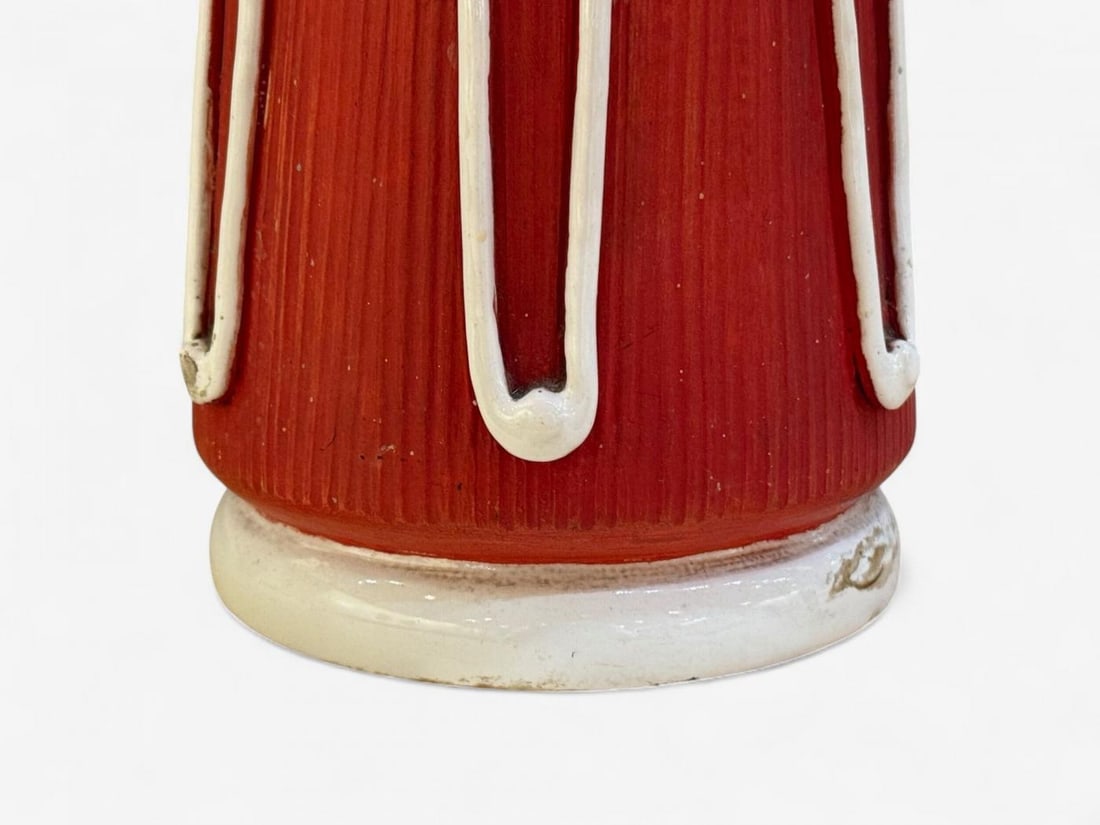 Italian Modern, Red Ceramic, Table Lamp, Italy, 1950s - 8