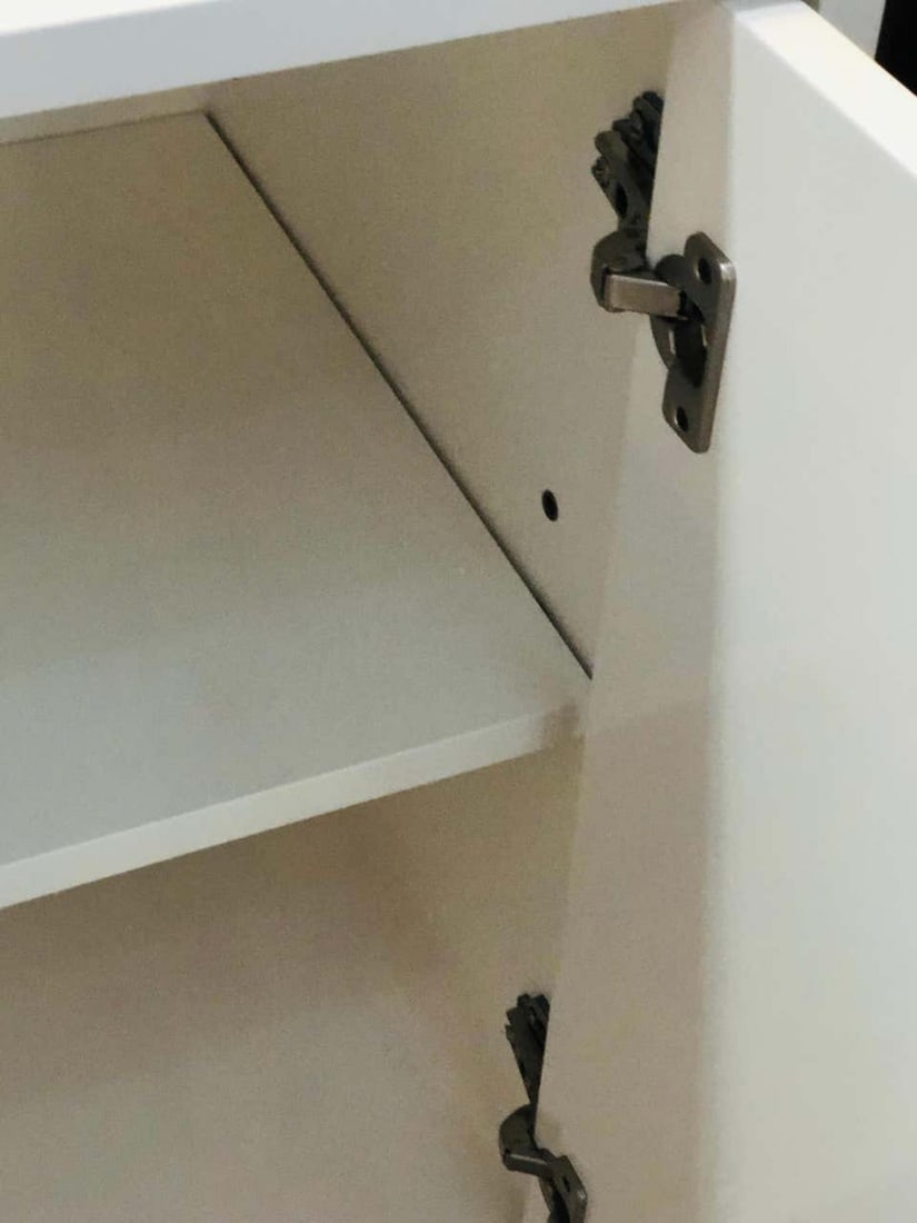 Mid-Century Modernist Long Black and White Lacquered Credenza Sideboard Cabinet - 8