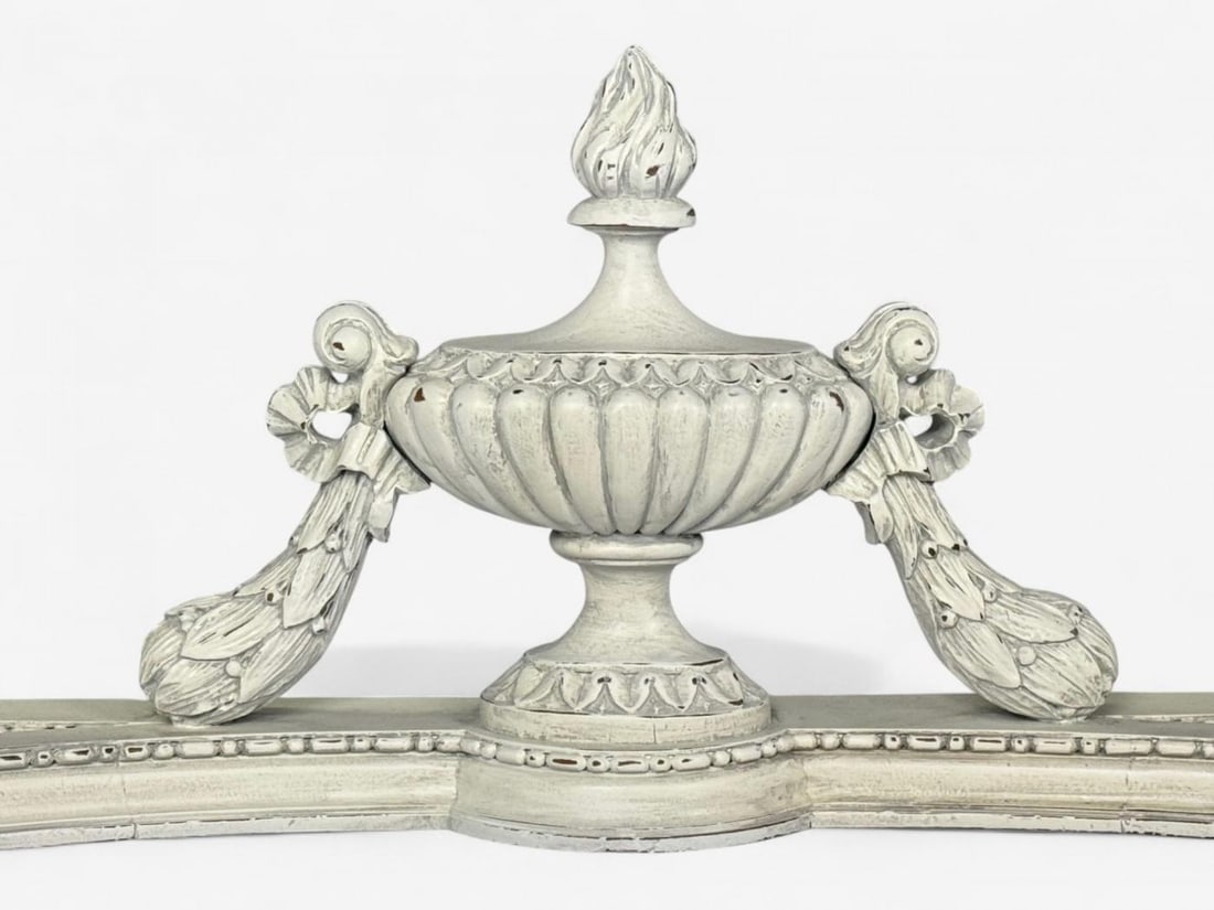 Gustavian Louis XVI Style, White Painted Console Table, France, Marble, 1910 - 9