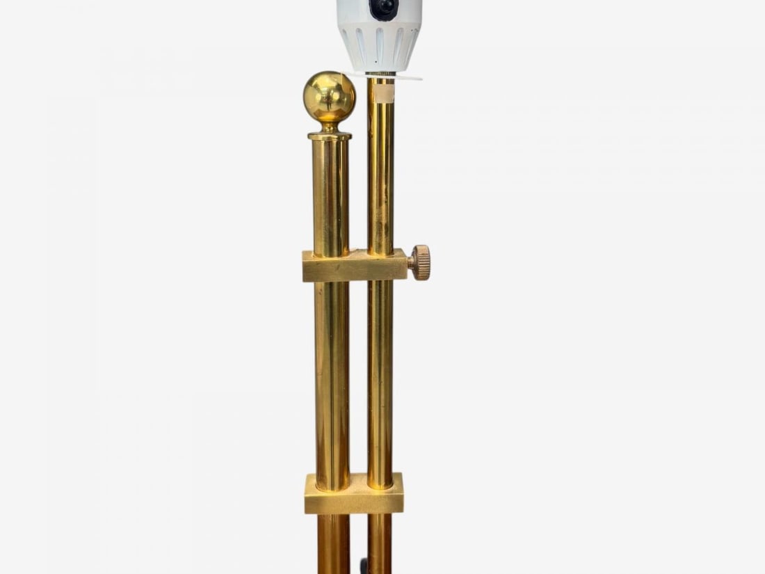 Bergboms, Swedish Modern, Brass, Fabric, Adjustable Table Lamp, Sweden, 1980s - 10