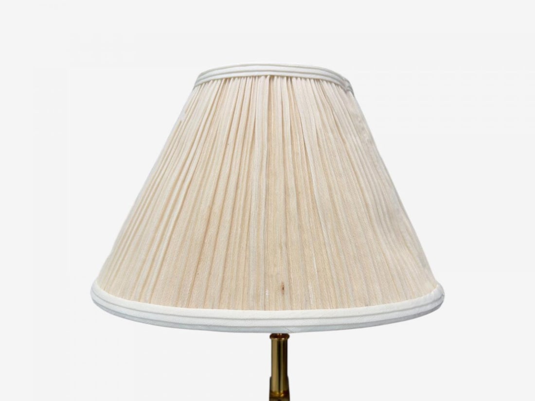 Bergboms, Swedish Modern, Brass, Fabric, Adjustable Table Lamp, Sweden, 1980s - 11
