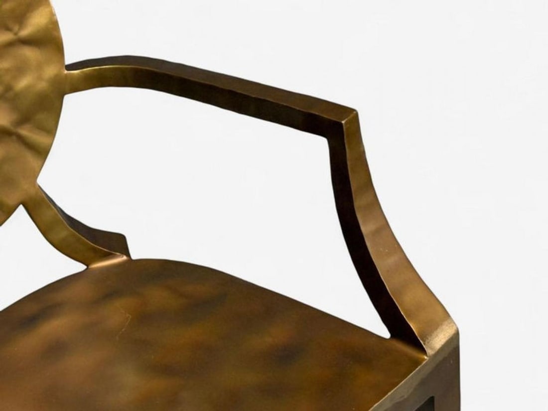 Made Goods, Hammered Gilt Iron, Six Daphne Dining Chairs, Philippines, 21st C. - 8