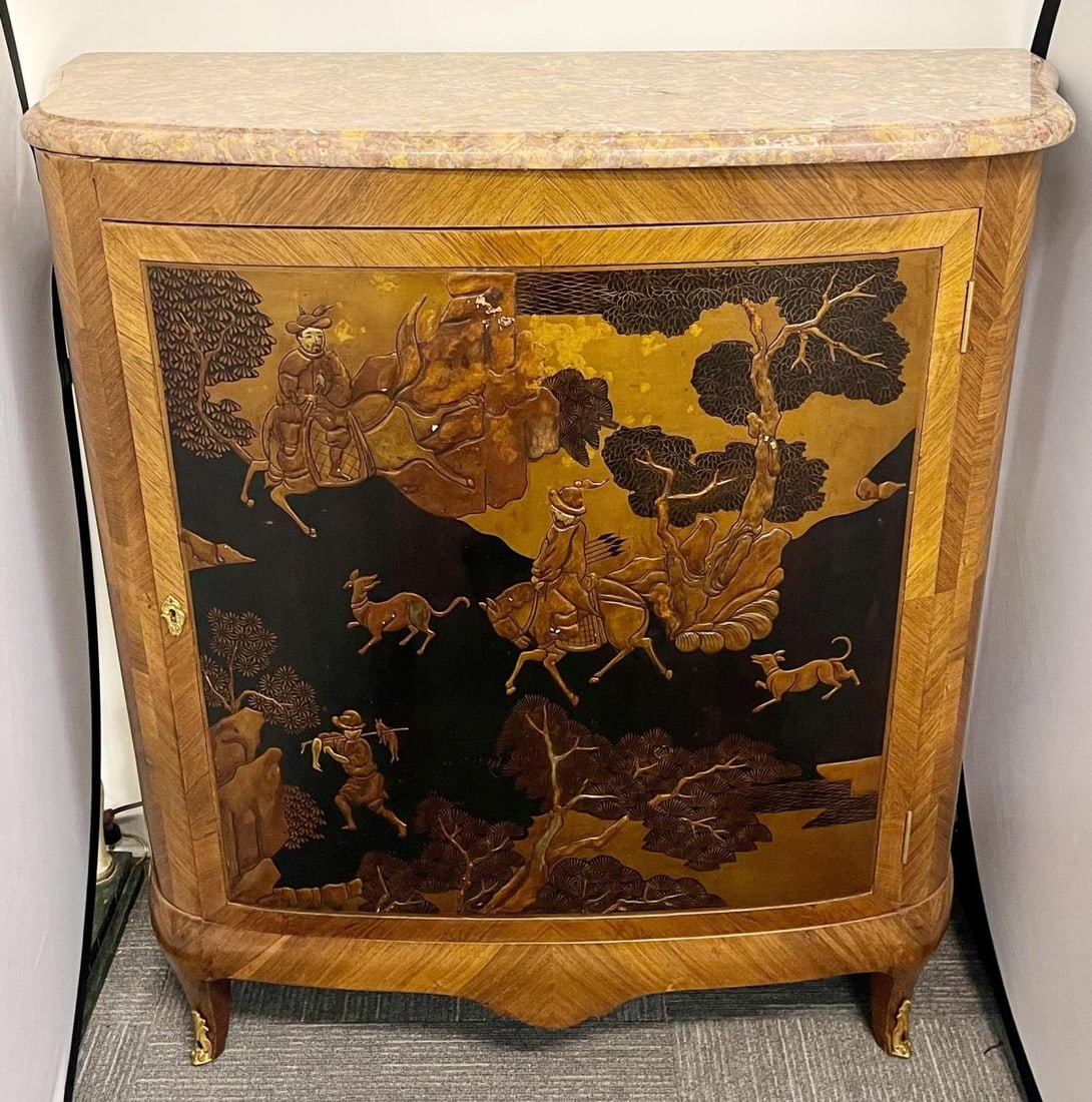 French Louis XV Style Chinoiserie Commode, Chest Manner of Jansen - 5