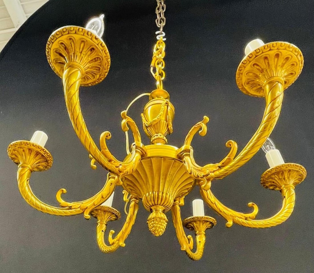 Louis XVI Dore Bronze Chandelier - 3