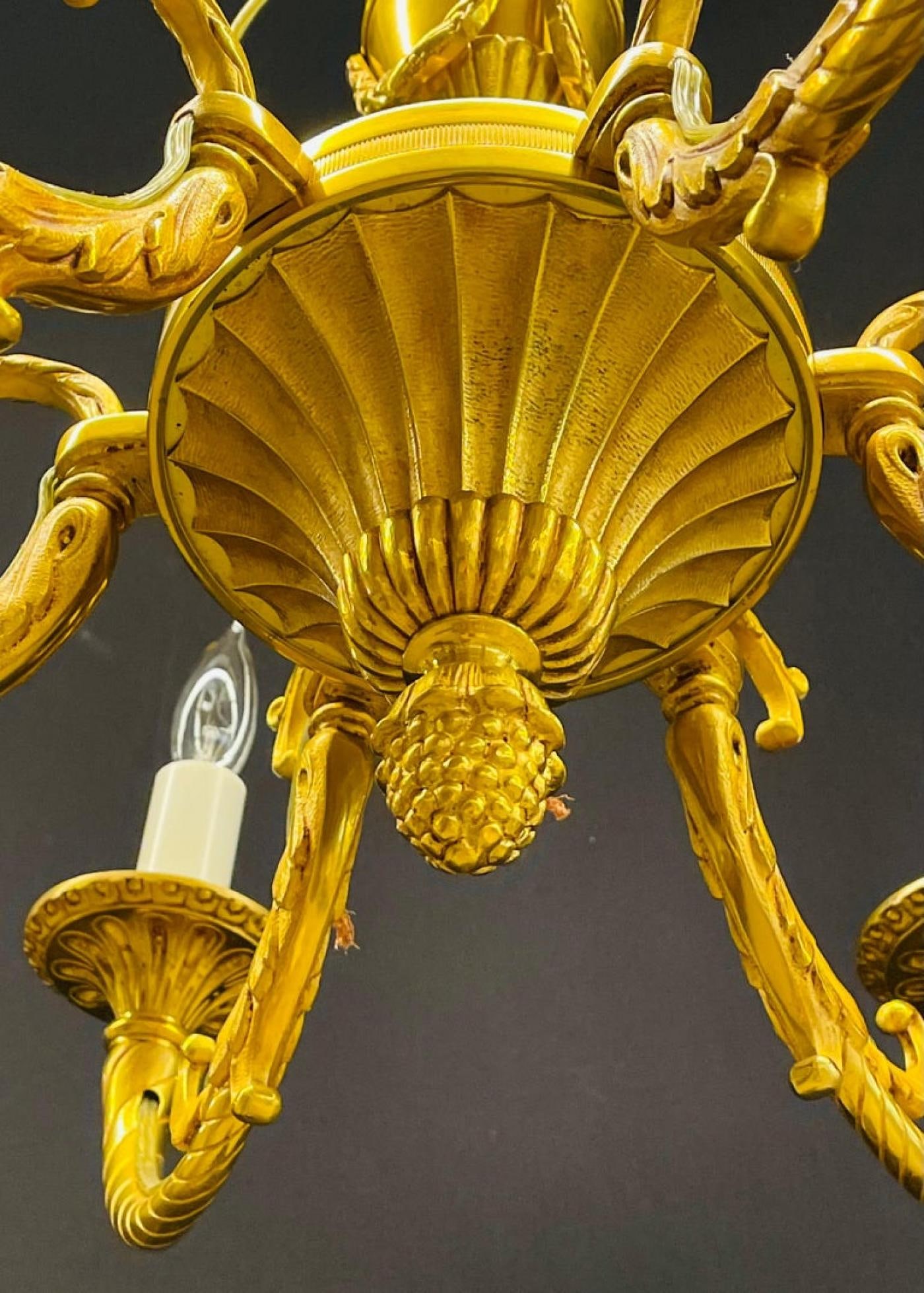 Louis XVI Dore Bronze Chandelier - 7