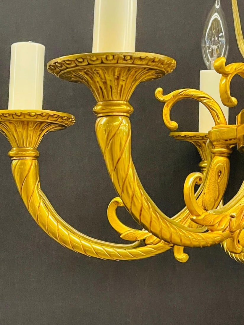 Louis XVI Dore Bronze Chandelier - 9