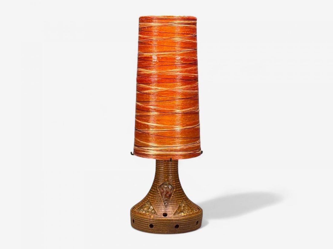 Accolay, Ceramic, Stained Glass, Spun Resin, Floor Lamp, France, 1955 - 4