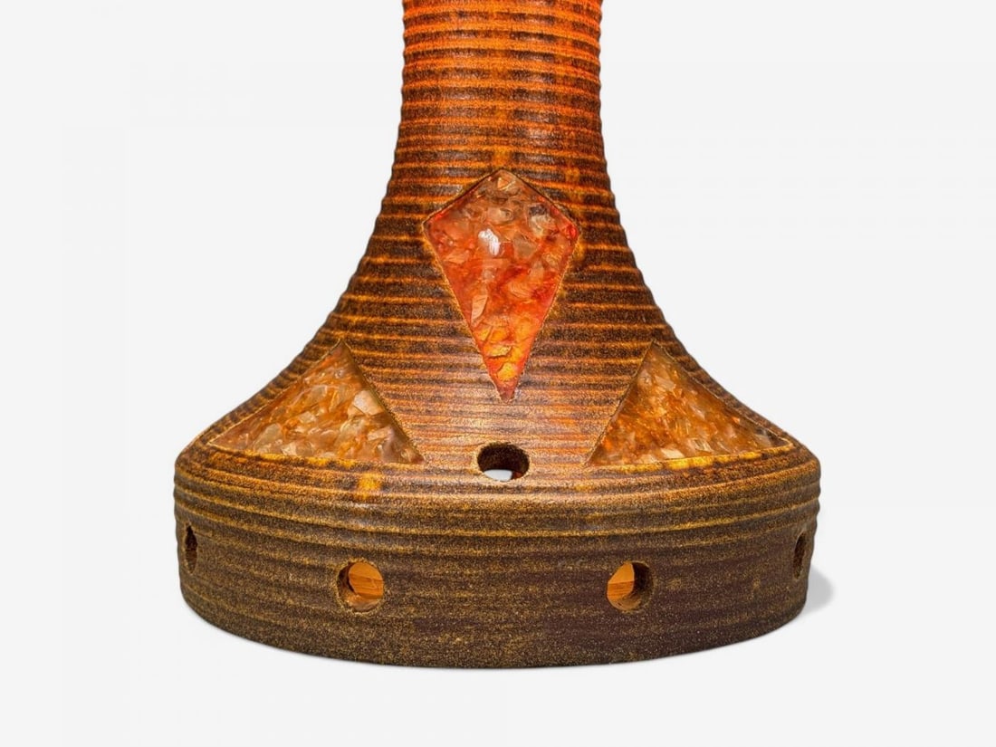 Accolay, Ceramic, Stained Glass, Spun Resin, Floor Lamp, France, 1955 - 6