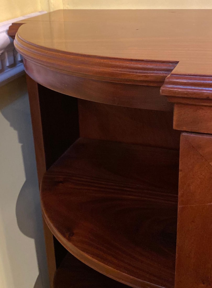 Maison Jansen Style Serving Console Credenza Custom Quality Curved Sided Server - 12