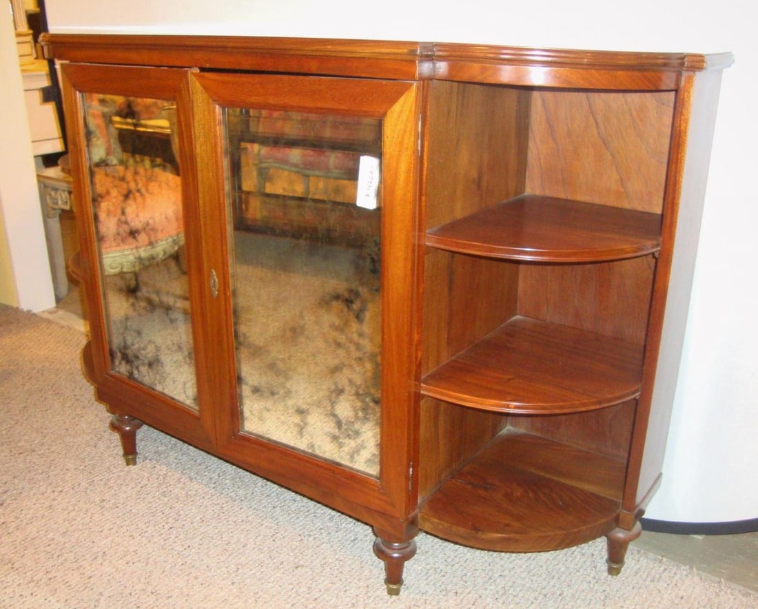 Maison Jansen Style Serving Console Credenza Custom Quality Curved Sided Server - 3