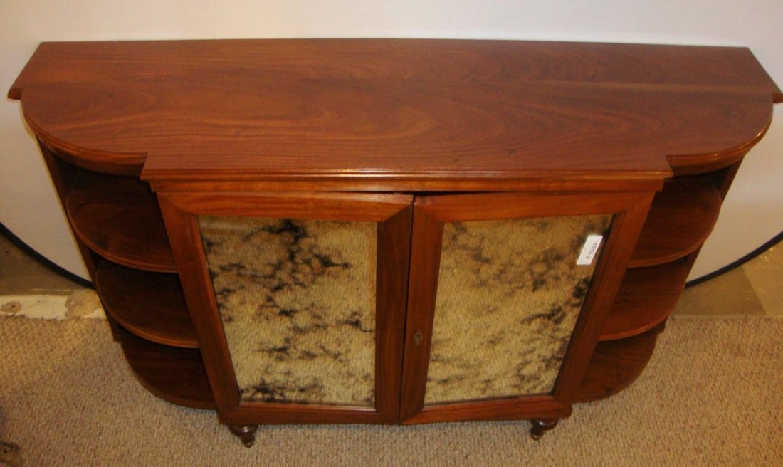Maison Jansen Style Serving Console Credenza Custom Quality Curved Sided Server - 4