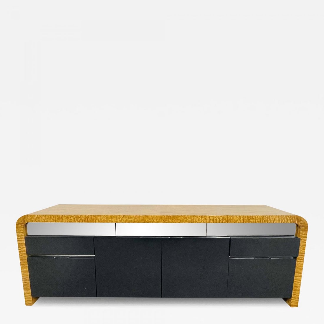 Mid-Century Modern Waterfall Sideboard / Dresser by Vladimir Kagan, Burlwood - 2