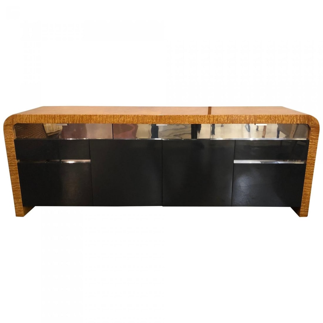 Mid-Century Modern Waterfall Sideboard / Dresser by Vladimir Kagan, Burlwood - 3
