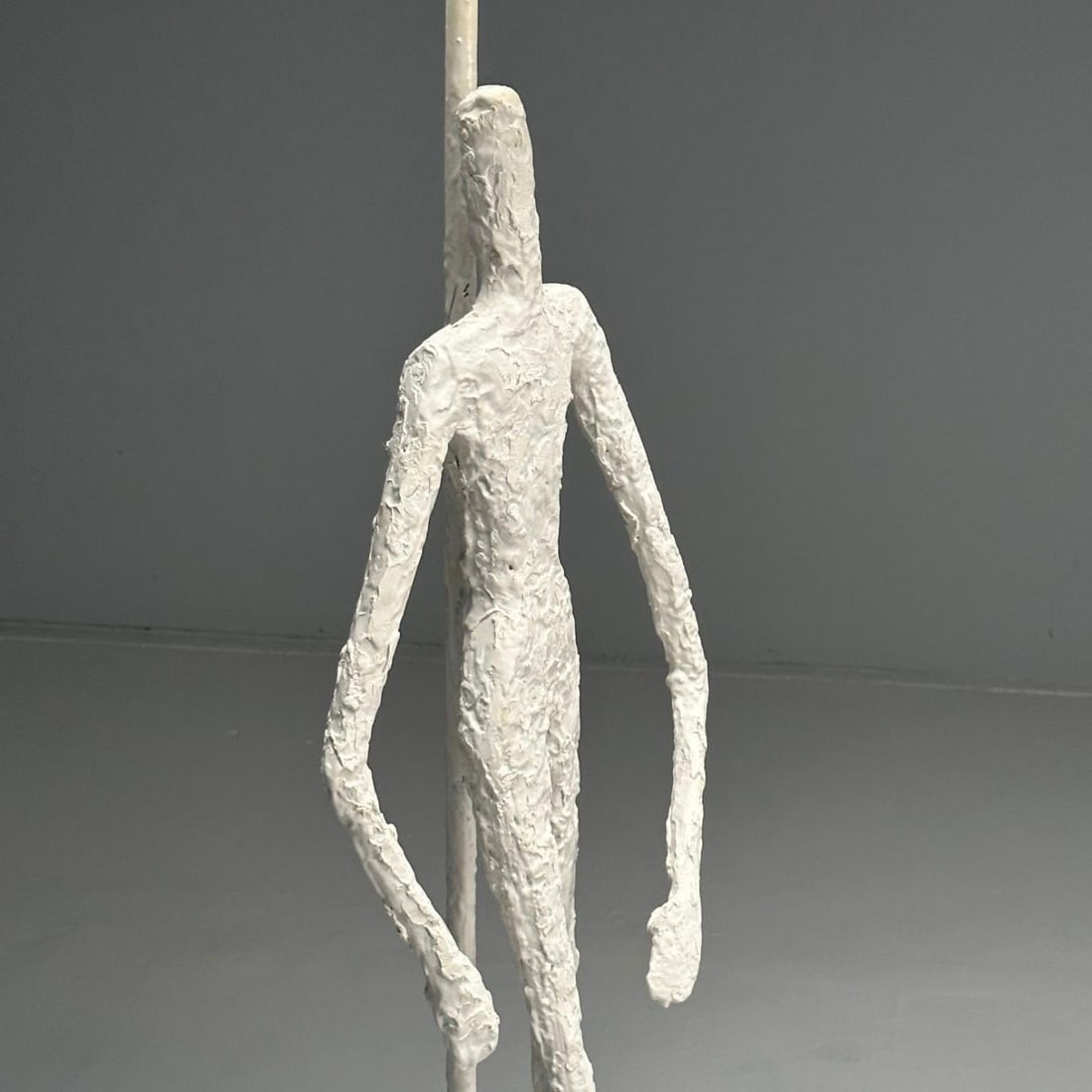 Giacometti Inspired, Contemporary, Floor Lamps, White Plaster, Wood, 2024 - 8