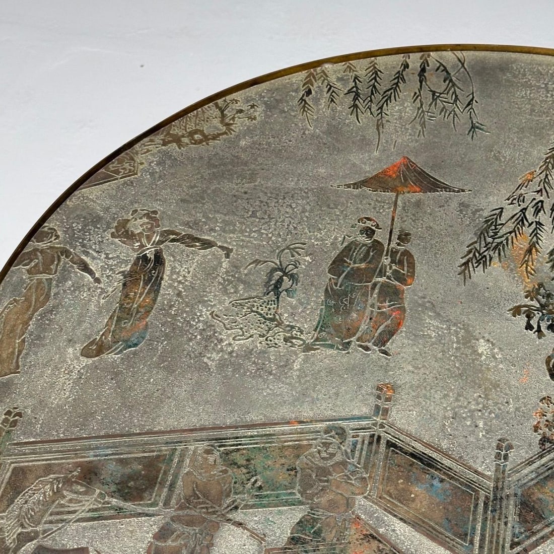 Philip & Kelvin LaVerne, Mid-Century Modern, Tao Shelf, Tall Side Table, Bronze - 10