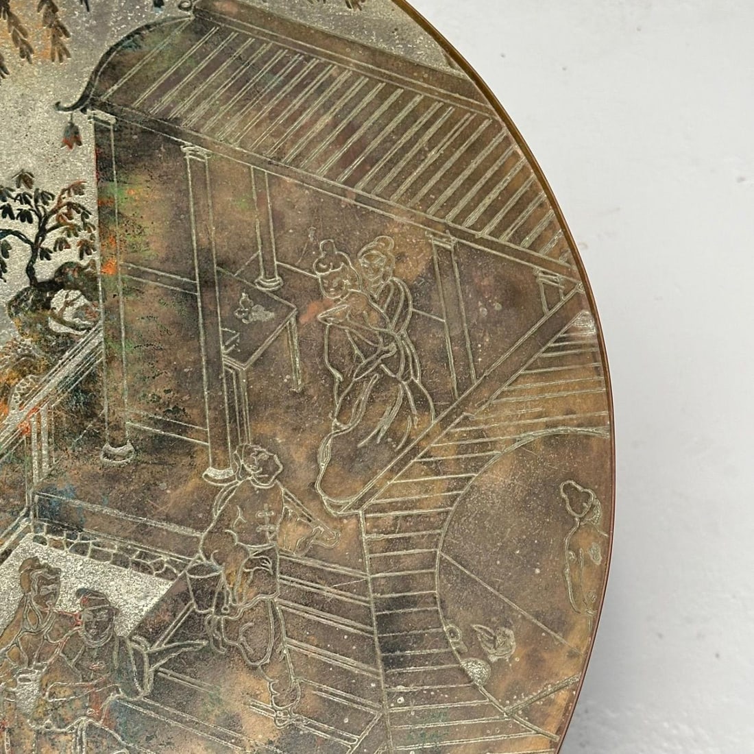 Philip & Kelvin LaVerne, Mid-Century Modern, Tao Shelf, Tall Side Table, Bronze - 7