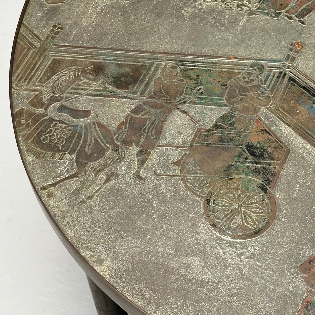 Philip & Kelvin LaVerne, Mid-Century Modern, Tao Shelf, Tall Side Table, Bronze - 8