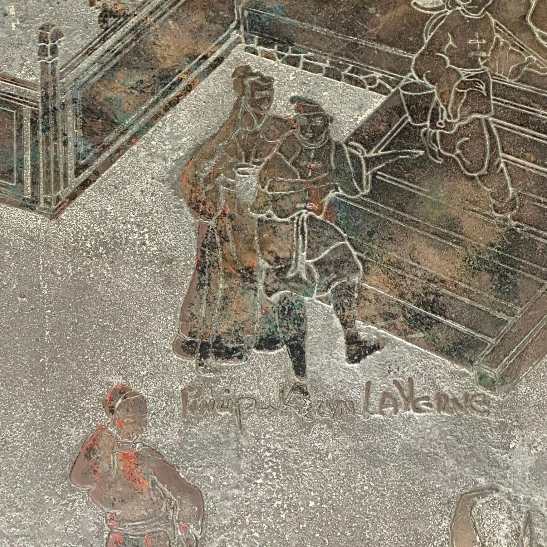 Philip & Kelvin LaVerne, Mid-Century Modern, Tao Shelf, Tall Side Table, Bronze - 9