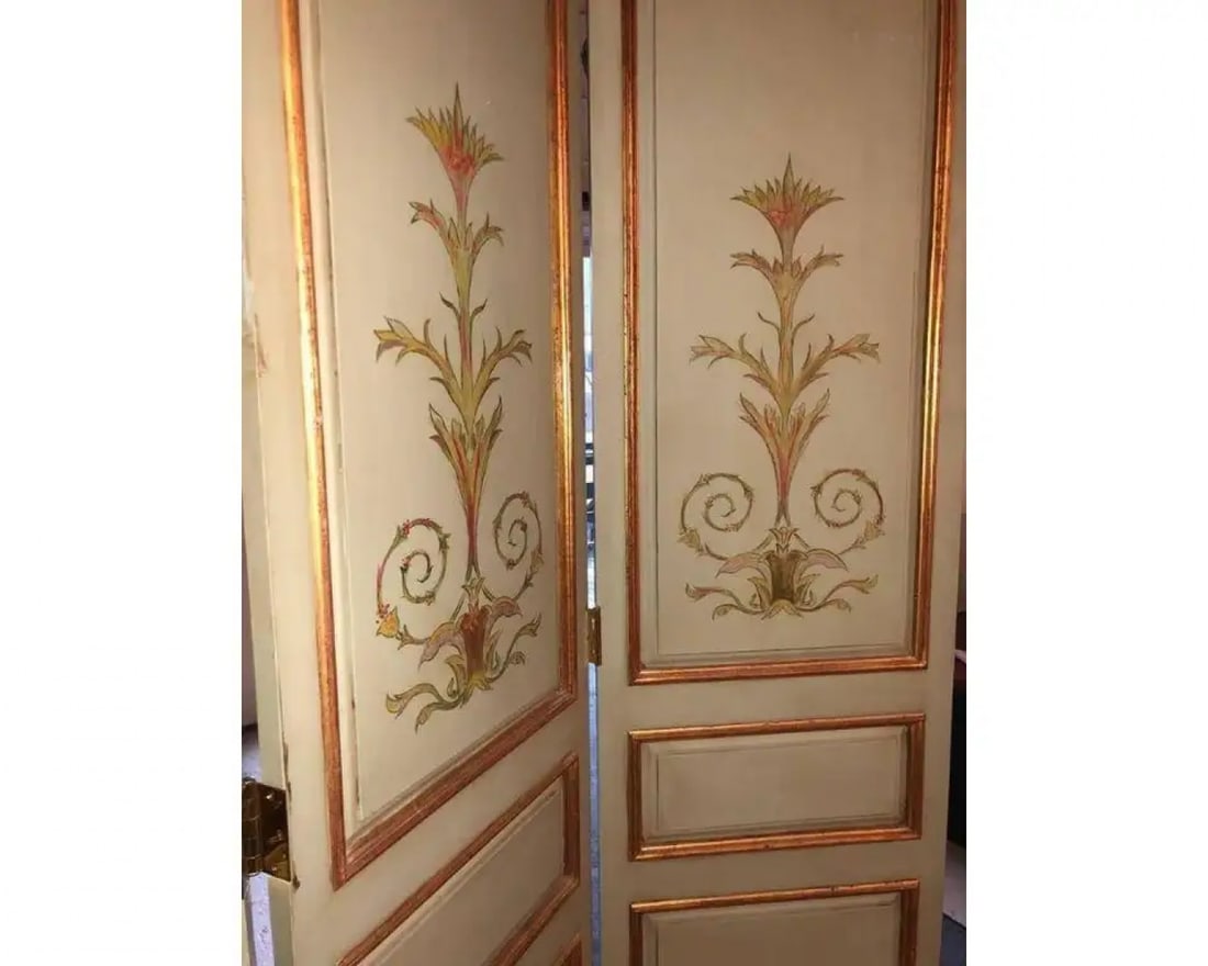 Italian Paint Decorated & Parcel-Gilt Monumental Screen or Room Divider - 3