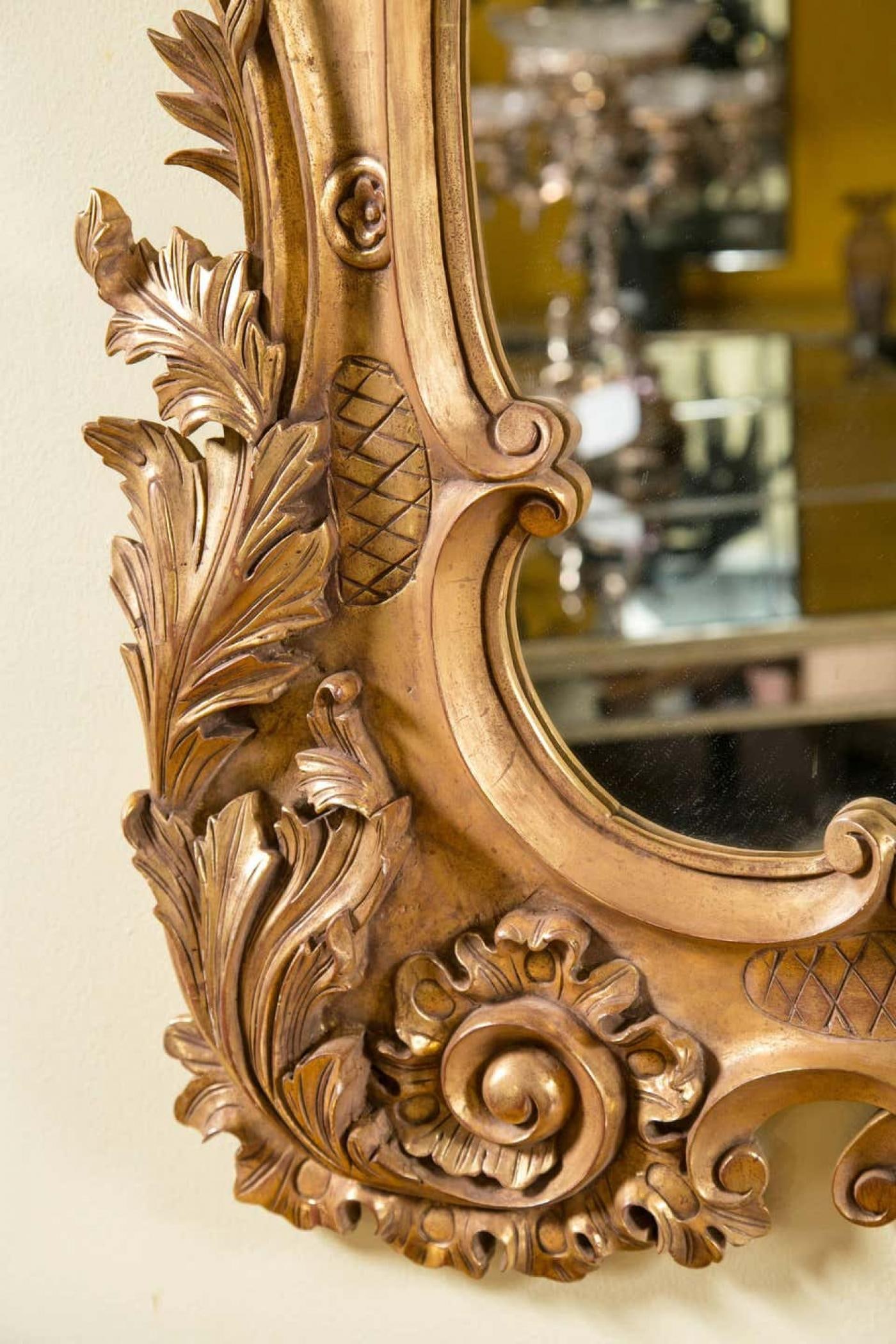 Monumental Louis XV Style Giltwood Mirror Exquisite Details - 5